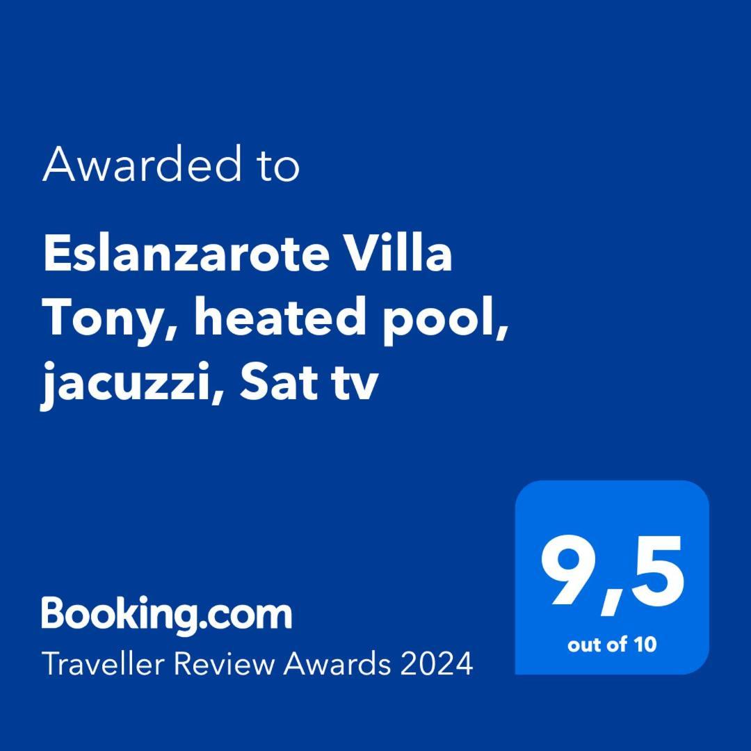 Eslanzarote Eco Villa Tony, Heated Pool, Jacuzzi, Sat Tv, Super Wifi La Costa Exterior foto